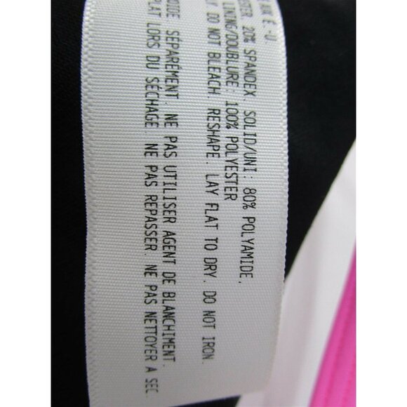 Leith Adjustable Strap Triangle Swimsuit Top Black Pink Multi Floral Medium M - Picture 12 of 12